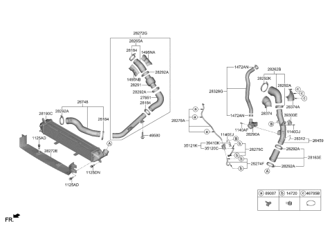 2023 Kia Forte Turbocharger & Intercooler Diagram