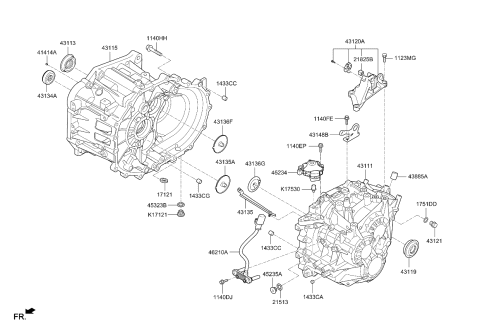 2023 Kia Forte Transaxle Case-Manual Diagram 1