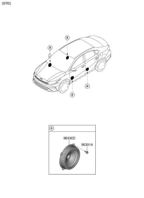 2022 Kia Forte Speaker Diagram 1