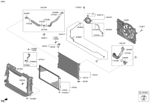 2023 Kia Sorento Engine Cooling System Diagram 1