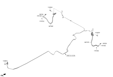 2023 Kia Sorento Brake Fluid Line Diagram 2