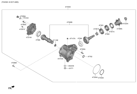 2023 Kia Sorento Transfer Assy Diagram 1