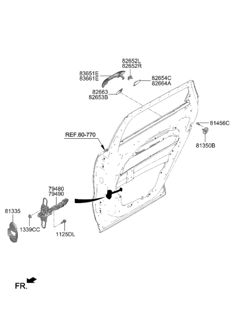 2023 Kia Sorento Checker Assembly-Rear Do Diagram for 77980R5000