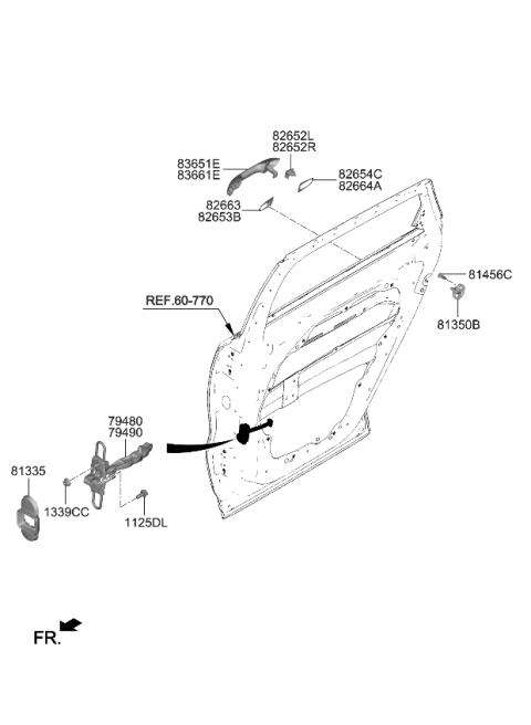 2023 Kia Sorento Rear Door Locking Diagram