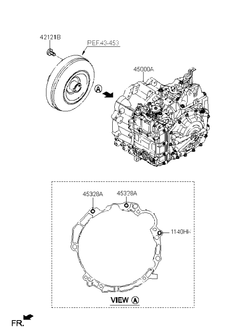 2022 Kia Sorento Transaxle Assy-Auto Diagram