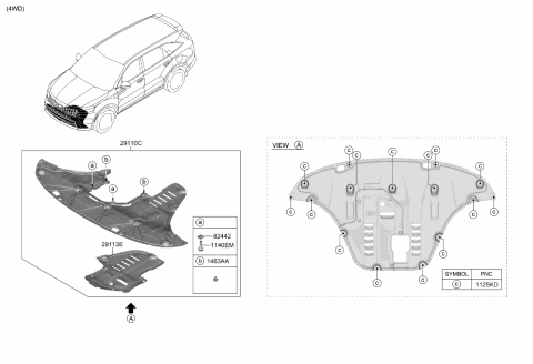 Lower Front Engine Splash Shield For 2016-2020 Kia Sorento 2.4L 2.0L Turbo – KI1228153
