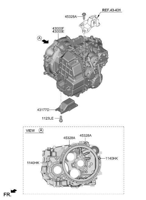 2022 Kia Sorento Transmission Assembly-Dc Diagram for 430F02N022