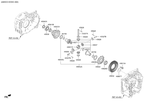 2022 Kia Sorento Gear-Differential Dr Diagram for 458324G620