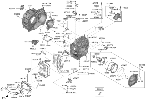 2023 Kia Sorento Auto Transmission Case Diagram