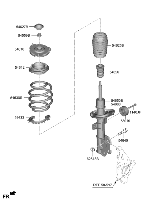 2023 Kia Sorento Spring & Strut-Front Diagram