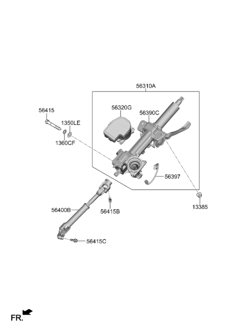2021 Kia Sorento Column Assy-Steering Diagram for 56310R5030