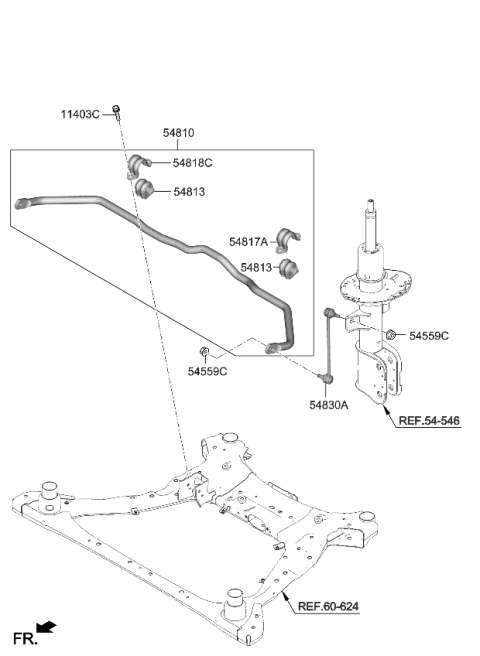 2021 Kia Sorento Front Suspension Control Arm Diagram