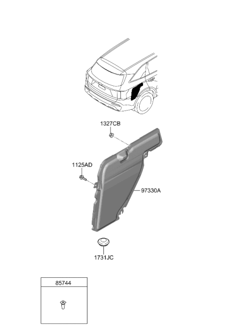 2023 Kia Sorento A/C System-Rear Diagram