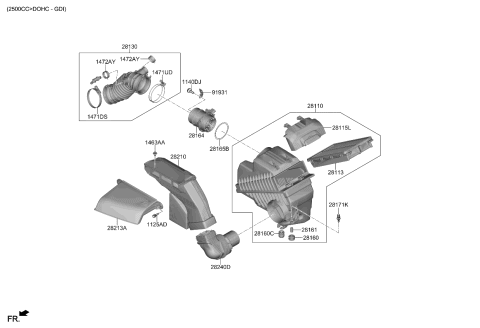 2021 Kia Sorento Air Cleaner Diagram 2