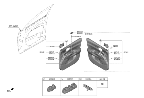 2022 Kia Sorento Cover Assembly-Fr Dr PUL Diagram for 82732R5000GYT