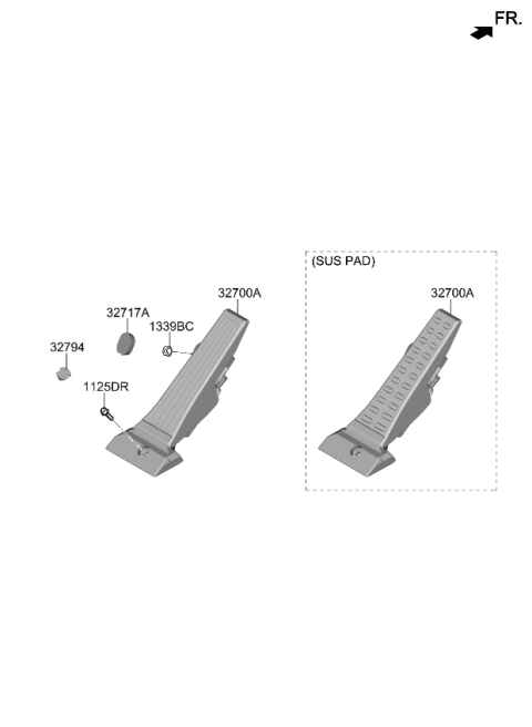 2022 Kia Sorento Gas Accelerator Pedal Diagram