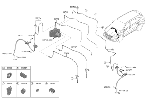 2022 Kia Sorento Tube-H/MODULE To Con Diagram for 58713R5000