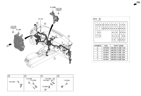 2023 Kia Sorento Wiring Assembly-Main Diagram for 91100R5440