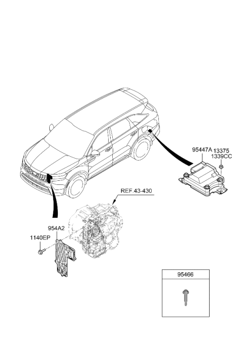 2022 Kia Sorento Transmission Control Unit Diagram