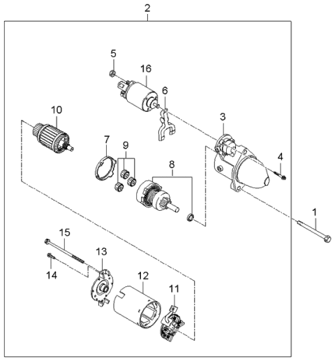 2006 Kia Optima Starter Motor Diagram 1