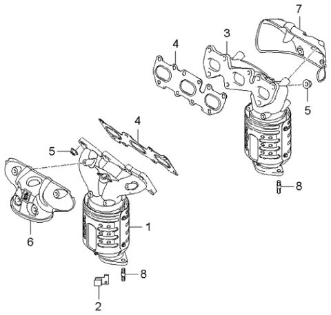 2006 Kia Optima Exhaust Manifold Diagram 2