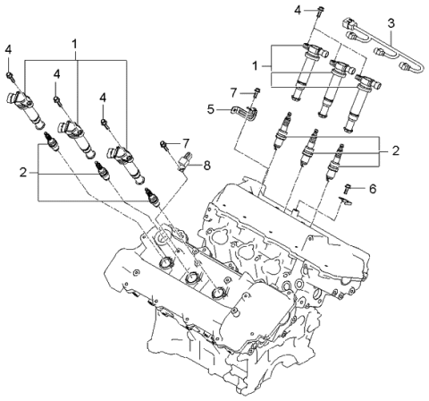 2006 Kia Optima Ignition Coiling Harness Diagram for 396103E100