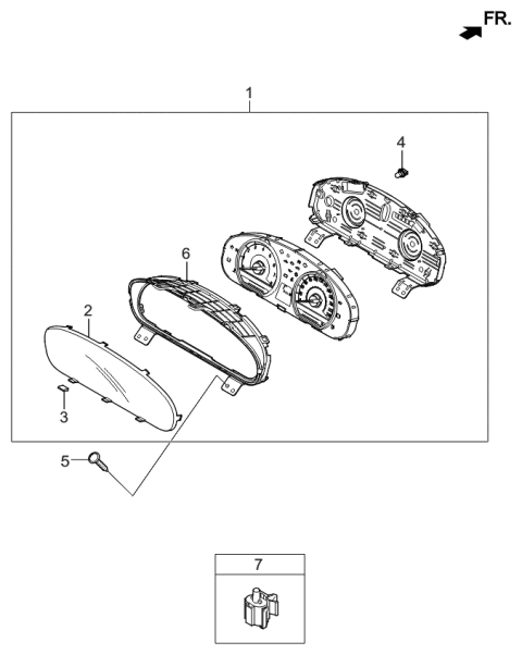 2006 Kia Optima Cluster Assembly-Instrument Diagram for 940112G300