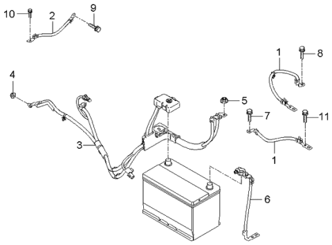 2006 Kia Optima Battery Wiring Assembly Diagram for 918502G000