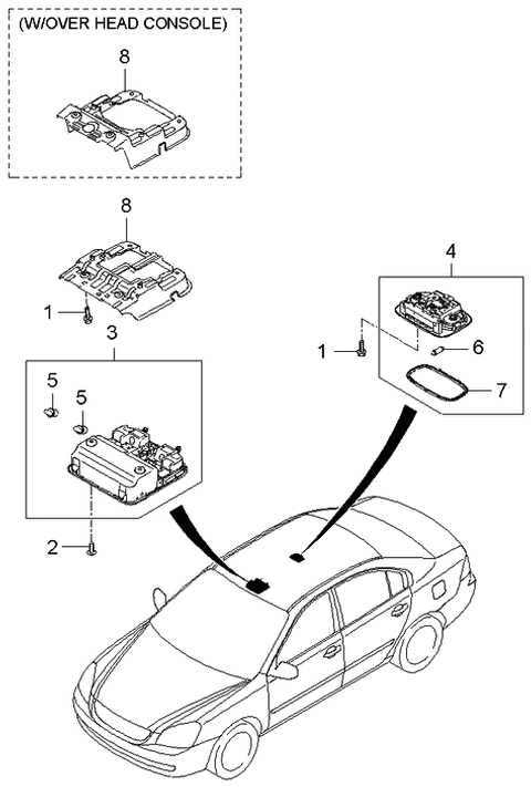 2006 Kia Optima Room Lamp Diagram