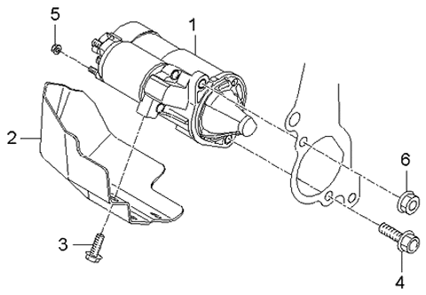 2006 Kia Optima Starter Motor Diagram 2