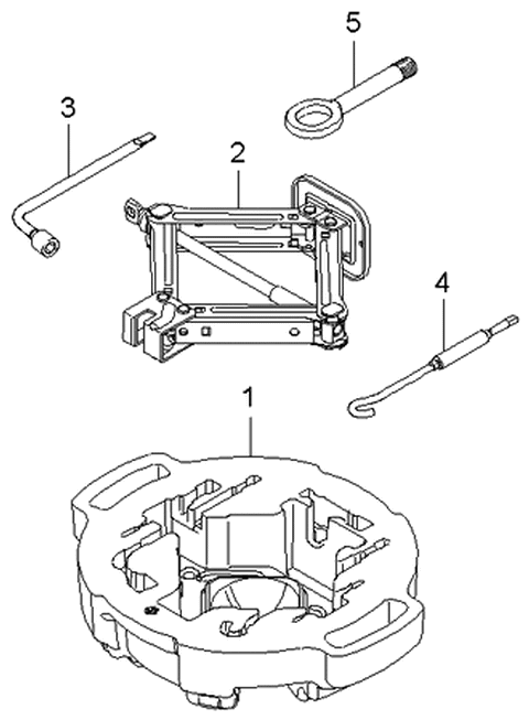 2006 Kia Optima Case-Tool Diagram for 091492G500