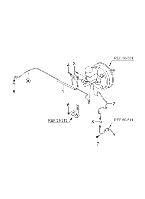 2006 Kia Optima Clip Diagram for 5875329000