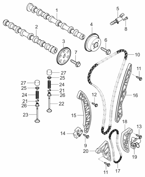 2006 Kia Optima Valve System Diagram 1