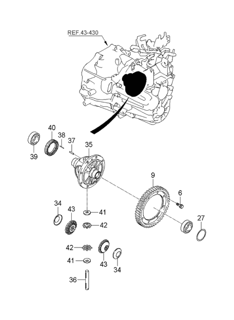 2006 Kia Optima Transaxle Gear Diagram 4