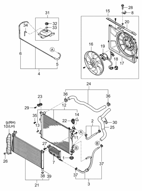 2006 Kia Optima Engine Cooling System Diagram 2