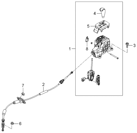 2006 Kia Optima Lever Assembly-Atm Diagram for 467002G080VA