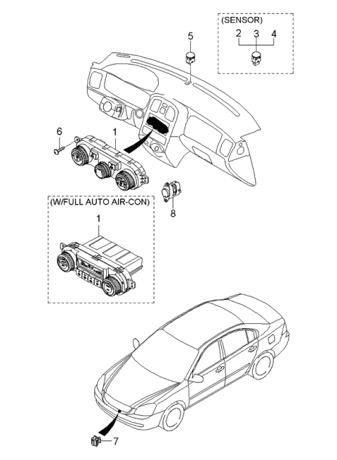 2006 Kia Optima Heater System-Heater Control Diagram