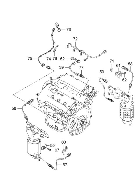 2006 Kia Optima Bracket-Connector Diagram for 947513E140