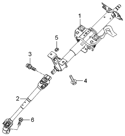 2006 Kia Optima Steering Column & Shaft Diagram