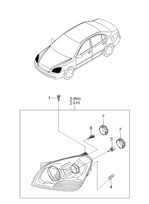 2006 Kia Optima Head Lamp Diagram