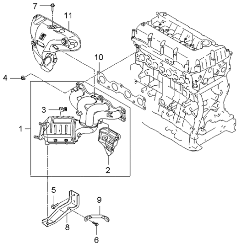 2006 Kia Optima Exhaust Manifold Diagram 1
