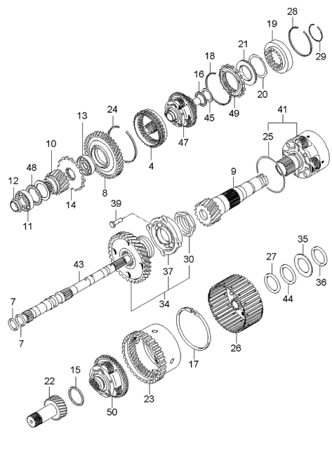 2006 Kia Optima Clutch Assembly-One Way Diagram for 457553A200