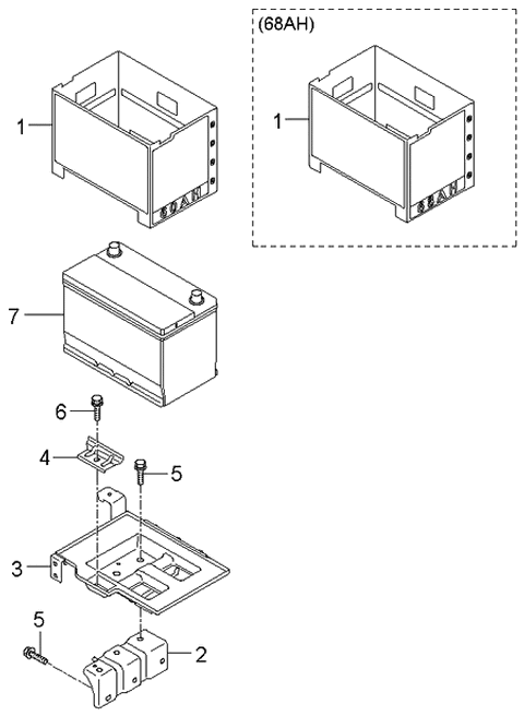 2006 Kia Optima Battery & Cable Diagram