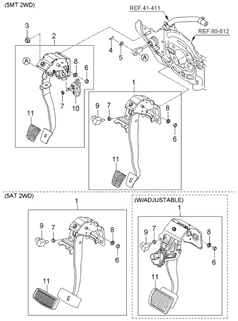 2006 Kia Optima Clutch & Brake Control Diagram