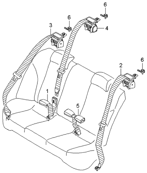 2006 Kia Optima Rear Seat Belt Diagram