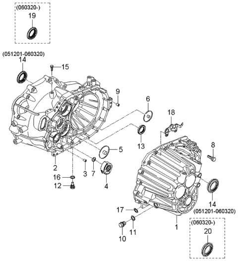 2006 Kia Optima Bolt-Seal Diagram for 438404D000