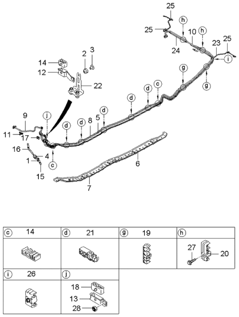 2006 Kia Optima Hose-Vapor Diagram for 313542G200