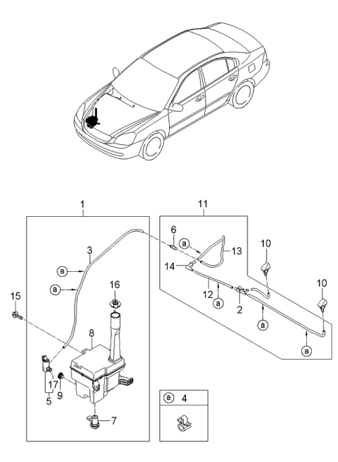 2006 Kia Optima Windshield Washer Diagram