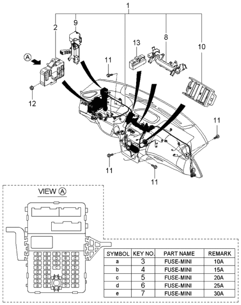 2006 Kia Optima Wiring Assembly-Main Diagram for 911012G770