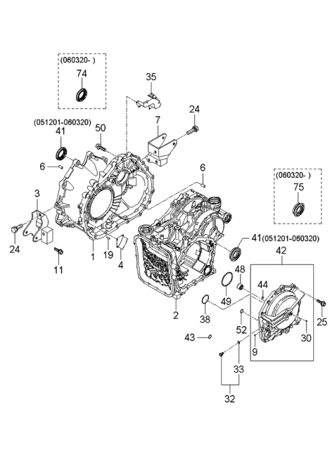 2006 Kia Optima Transaxle Case Diagram 3